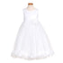 Kids Dream Little Girls White Petal Sash Flower Girl Dress 2T-6 - SophiasStyle.com